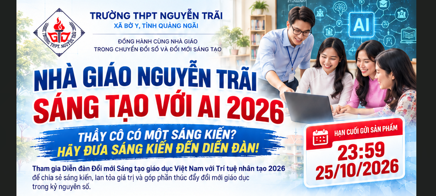 Tích cực hưởng ứng ngày hội 'Nhà giáo sáng tạo với công nghệ số và trí tuệ nhân tạo năm 2026' do Bộ Giáo dục và Đào tạo phát động