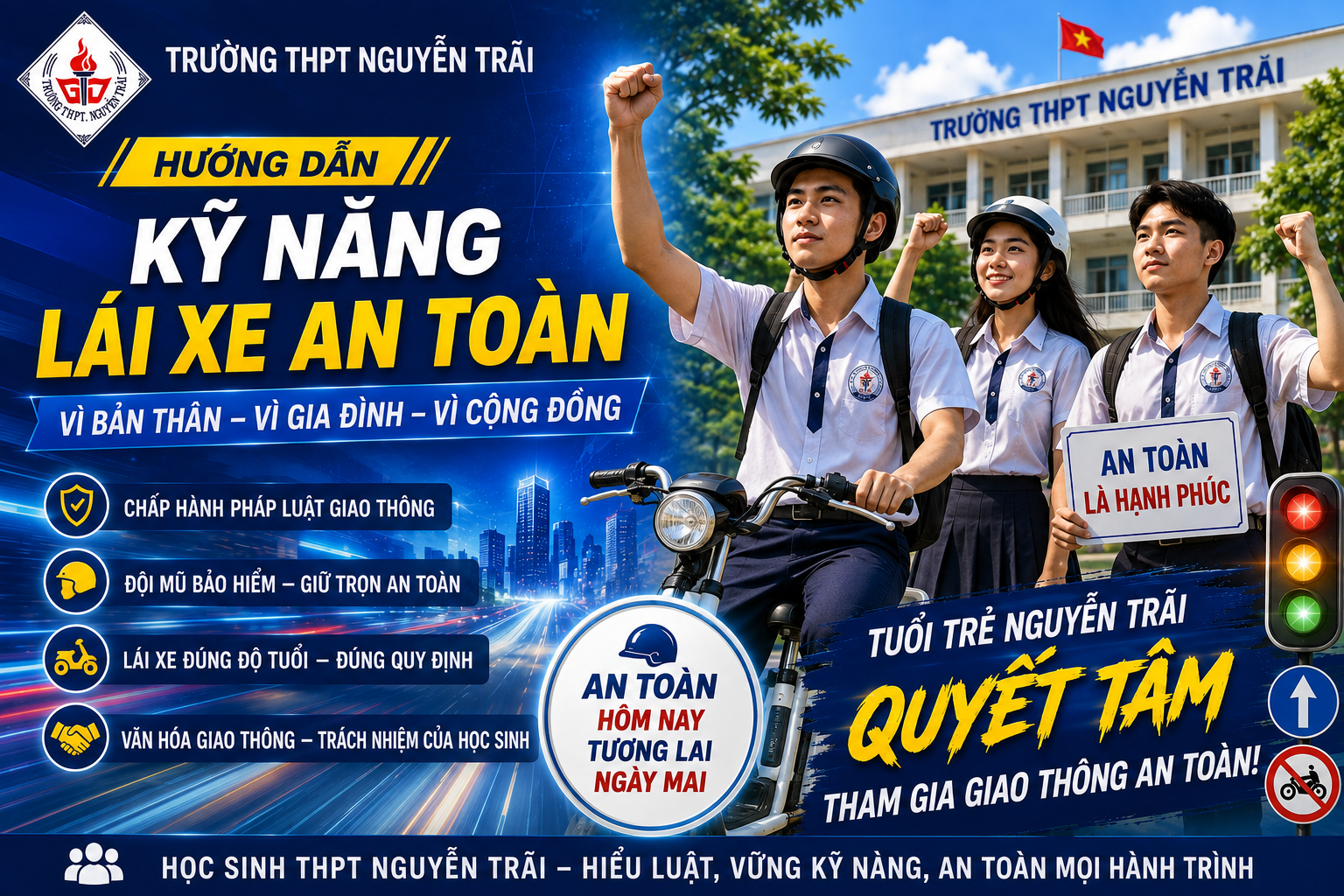 Triển khai Chiến dịch 'Lái xe an toàn' năm học 2026 - 2027