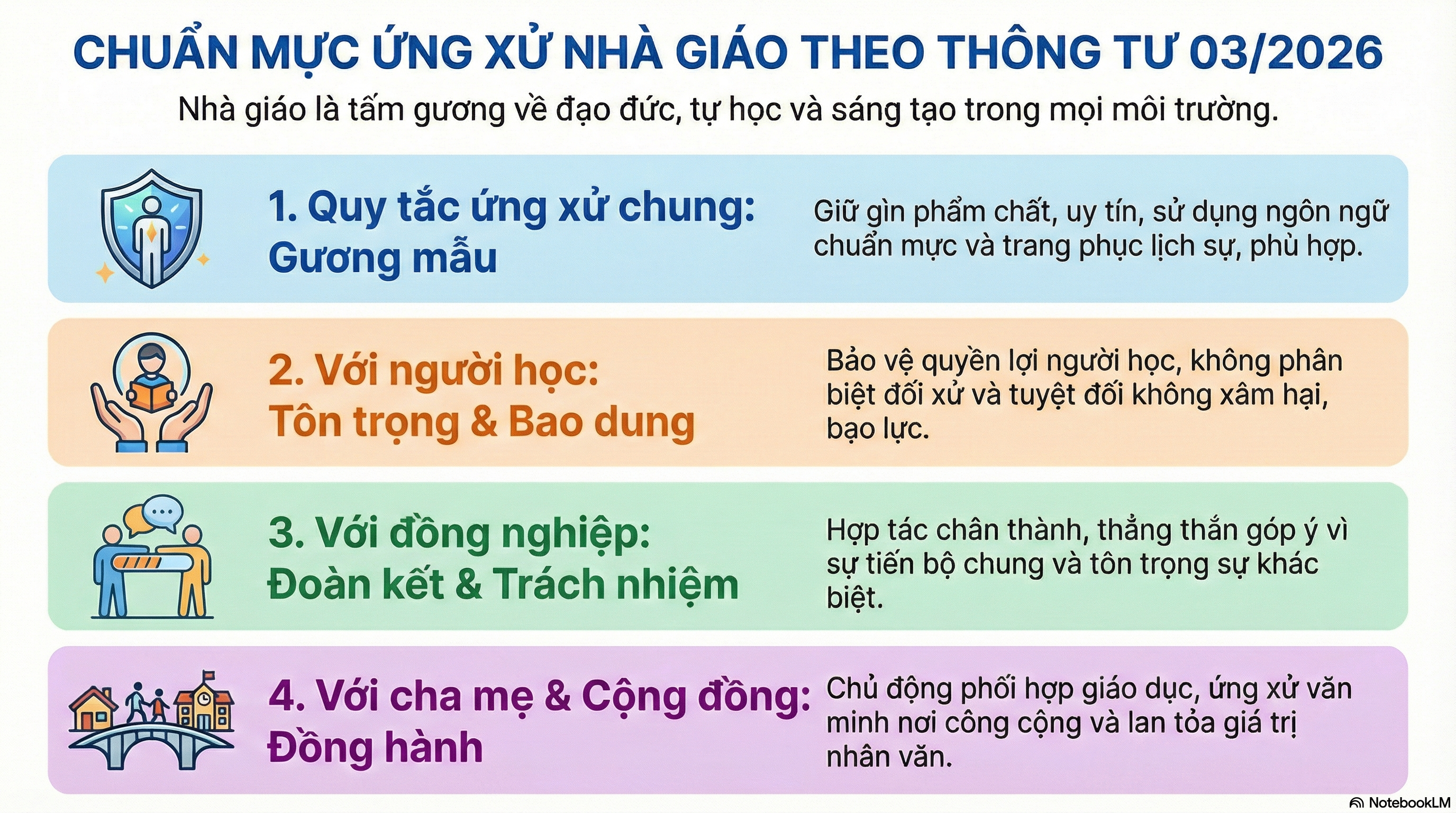 Thông tư 03 về quy tắc ứng xử của nhà giáo